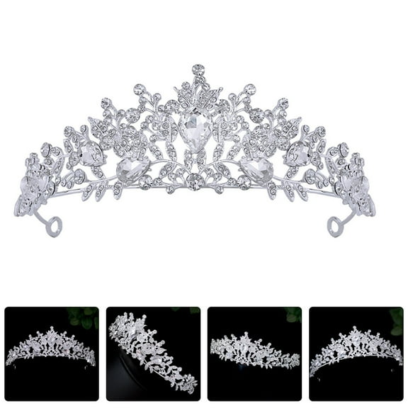 SEWCHICS 1 Piece Charming Crown Tiara Rhinestone Zinc Alloy For Tiaras And Bridal Wedding Party