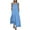 Light Blue, variant on Womens Summer Casual Dresses Polka Dot Printed Sleeveless Round Neck Pocket Dress Comfy & Fashion Brown XXL