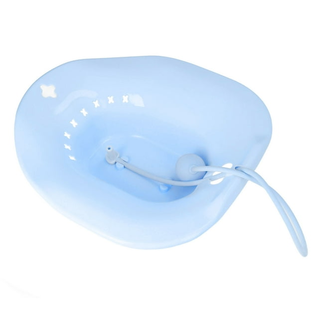 Toilet Bath , Squat Free Anti Overflowing Inflammation Reduction Discomfort Soothing Sitz Bath For Postoperative For Elderly People Blue