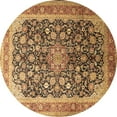 thumbnail image 1 of Ahgly Company Indoor Round Medallion Brown Traditional Area Rugs, 3' Round, 1 of 4