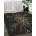 thumbnail image 2 of Ahgly Company Indoor Square Patterned Black Novelty Area Rugs, 5' Square, 2 of 6