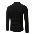 thumbnail image 3 of Hombres Casual Sólido Primavera Moda Stand-up Collar Pullover Manga larga Slim Fit Blusa Pompotops  oipoqjl29964, 3 of 8