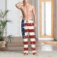 thumbnail image 2 of Balery Vintage American Flag Pantalones de pijama para hombre, pijama ultraligero, pantalón de descanso-3X-Large, 2 of 6