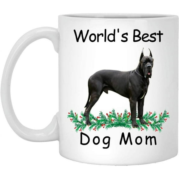 Funny Saying Gift For Pet Lovers Great Dane Chrestnut Worlds Best Dog Mom Mug White 11oz Christmas 2022 Gifts
