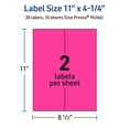 thumbnail image 6 of Avery Printable Rectangle Labels, Neon Magenta, 11" x 4.25", 20ct, 6 of 10