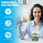 Immune System Support - Daily Formula with Vitamin C, D3, Zinc, Elderberry, Quercetin, Echinacea, Turmeric, Ginger, Garlic