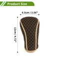 thumbnail image 4 of Unique Bargains 1 Pcs Universal Car SUV Truck Manual Gear Shift Knob Cover Dark Brown Fabric, 4 of 7
