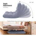 thumbnail image 6 of GOFLAME 14-Position Folding Floor Sofa, Adjustable Gaming Lazy Sofa Cushioned Chair, Folding Sleep Bed for Living Room, Bedroom (Grey), 6 of 18