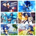 thumbnail image 2 of Fondo fotográfico de Sonic The Hedgehog para fotografía, suministros para fiestas de cumpleaños, baby shower, pancarta decorativa personalizada, 2 of 5