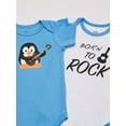 thumbnail image 2 of Luvable Friends Baby Boy Cotton Bodysuits 5pk, Rock, 12-18 Months, 2 of 9