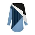 thumbnail image 4 of Tawop Hoodies for Women Tops for Women Womens Sweatshirts Crew Neck Long Sleeve Graphic Casual Blue 5XL, 4 of 5