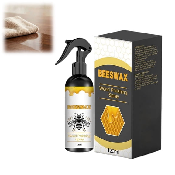 2026 Natural Beeswax Care Spray Restorer – Beeswax Wood Polish with Essential Oil Wax, Furniture & Floor Cleaner Spray for Wooden Surfaces – Deep Cleaning, Protective Layer (1PCS)