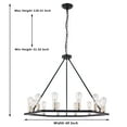 thumbnail image 5 of Vanity Art 12 Lights Wagon Wheel Chandelier Lighting Farmhouse Candle Ceiling Light Fixtures for Living Room Kitchen Dining Room MLT3112LT-BD-BK, 5 of 8