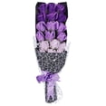 thumbnail image 4 of Ramo De Rosas De Flores De Jabón Artificiales De Color Púrpura Degradado De 18 Piezas - Caja De Regalo De Cumpleaños Para El Día De San Valentín, 4 of 10
