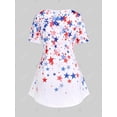 thumbnail image 2 of Camiseta Talla Extra Patriótico con Estampado de Bandera de Estados Unidos Rosegal Camisetas tallas grandes, 2 of 5