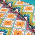thumbnail image 3 of Lush Decor Boho Chevron Cotton Reversible Quilt, Full/Queen, Turquoise/Multi, 3-Pc Set, 3 of 6
