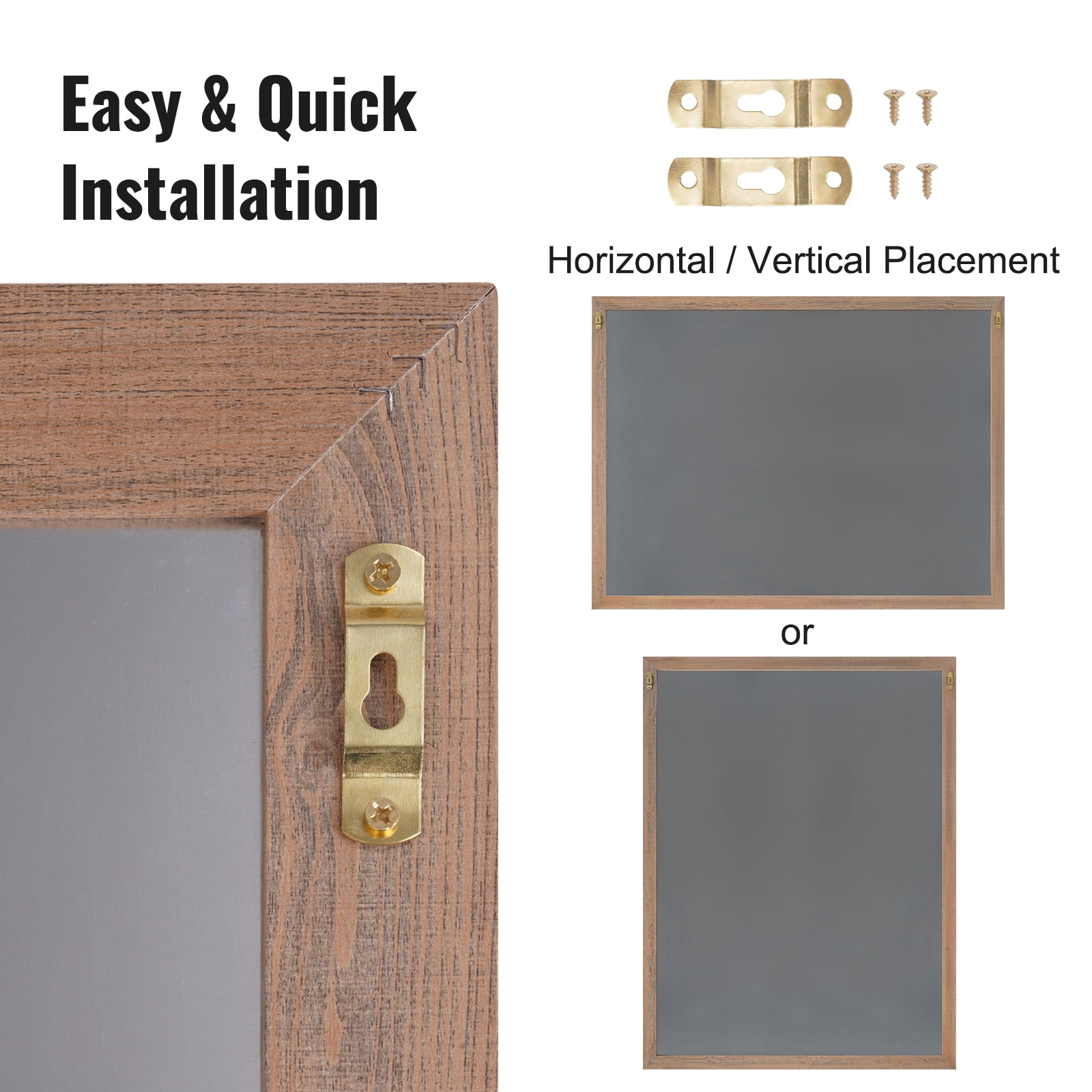 SKYSHALO Hanging Magnetic Wedding Sign 35"x46" Rustic Wood Framed Chalkboard Wall