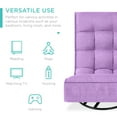 thumbnail image 4 of Best Choice Products Folding Floor Gaming Chair for Home, Office w/ 360-Degree Swivel, 4 Positions - Lavender, 4 of 7