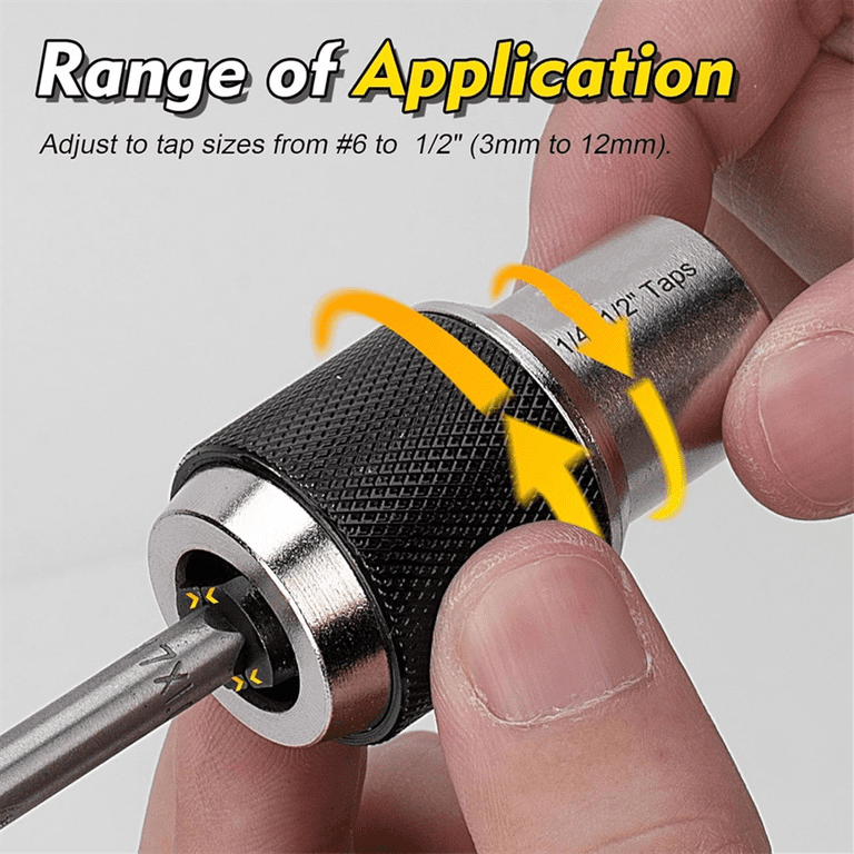 Adjustable Tap Socket & Extractor Tool – 3/8" Drive Socket Adapter For Tapping, Reaming, And Screw Extraction