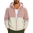 thumbnail image 4 of gbyLJF Mens Color Block Windbreaker Jacket Lightweight UPF 50+ Waterproof Rain Jackets, 4 of 9