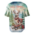 thumbnail image 2 of Merry Christmas Santa Reindeer Antlers German Shepherd Sleigh Xmas Winter Holiday All Over Print 3D Baseball Shirt Alsatian Dog Lover Gifts Softball Sport - 00023, 2 of 6