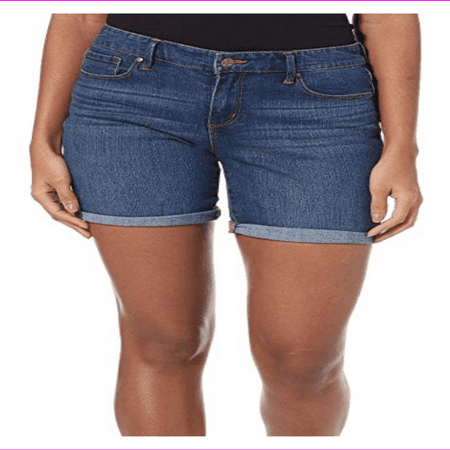 Jessica Simpson Women's Stretch Lightweight Mid Rise Roll Cuff Bermuda Shorts (Best Lightweight Hiking Shorts)
