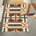 thumbnail image 2 of Yayeee Bath Rug for Bathroom Floor Non Slip Contour Fluffy Soft Absorbent Mat, 20"x24", Beige Geometric, 2 of 7