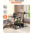 thumbnail image 3 of KLSMYHOKI Storage Portable Adjustable Height Desk, 32 Inch Black Rolling Computer Desk for Home Office Small Study Spaces, 3 of 8