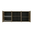 thumbnail image 2 of Newboti Furniture Wall Cabinet 24" H, four Doors, with two internal Shelves and internal plate and glass organizer, two Storage Shelves with two glass Doors 11013, 2 of 8