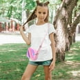 thumbnail image 1 of CTIRCHIU Mermaid Themed Purse Rectangle Kids Purse Cartoon Design PU Pink 1Set For Everyday Use, 1 of 8