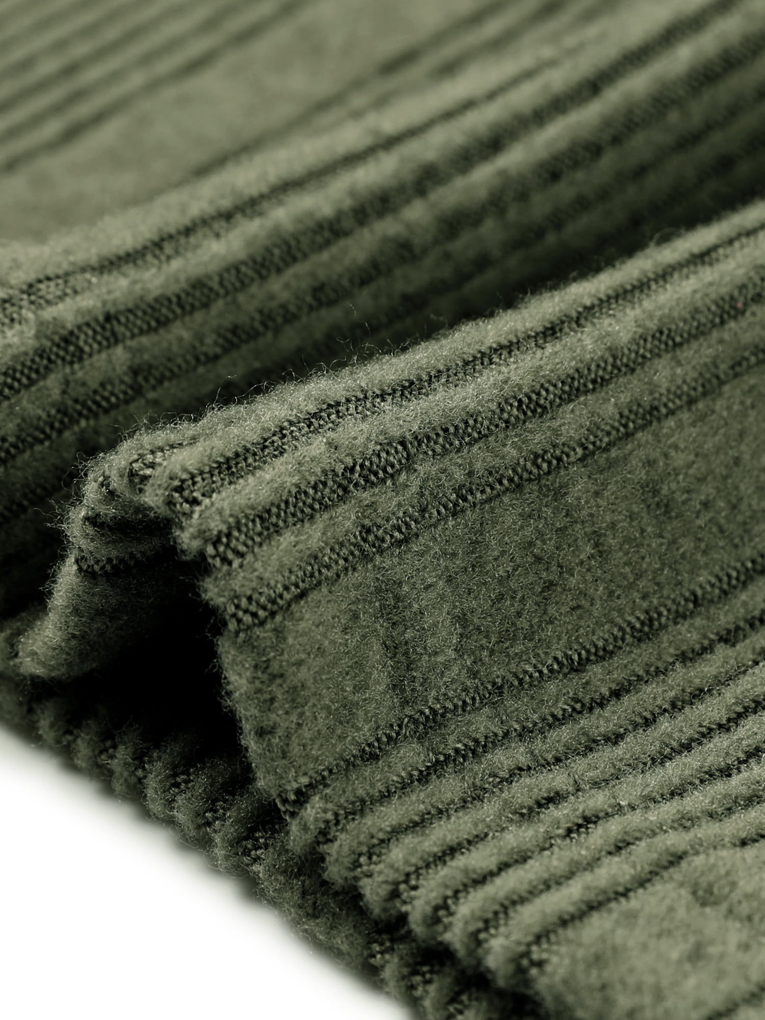 DARING DIVA Women's Plus Knit Tops V Neck Button Stretch Sweater 1X Army Green