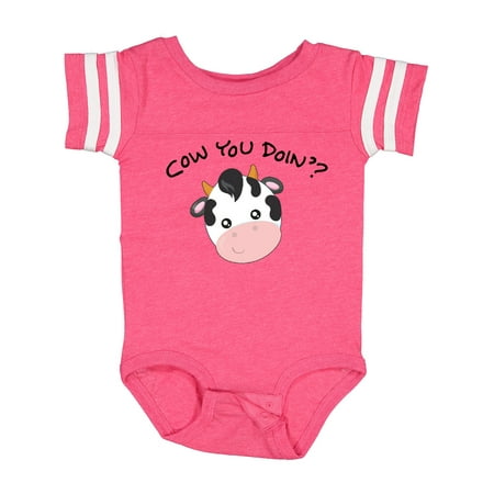 

Inktastic Cow You Doin  Cute Cow Gift Baby Boy or Baby Girl Bodysuit