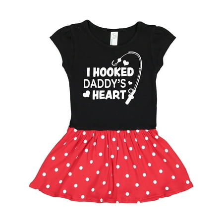 

Inktastic I Hooked Daddy s Heart with Fishing Rod Gift Toddler Girl Dress