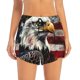 thumbnail image 2 of Balery Retro American Eagle A Pantalones cortos deportivos para mujer con forro y dos bolsillos, elásticos, para entrenamiento, gimnasio, yoga-Medium, 2 of 7