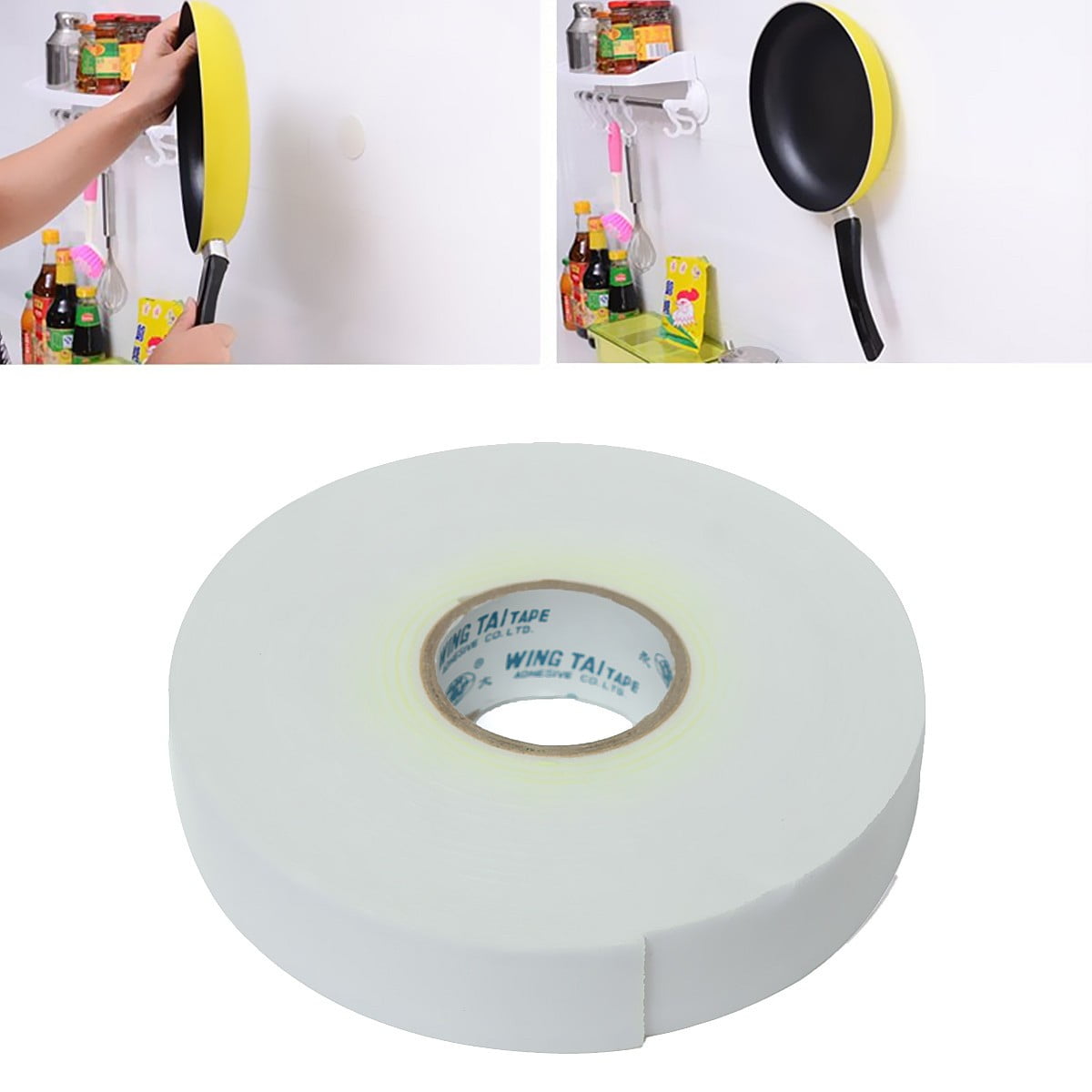 5m White Double Sided Strong Sticky Self Adhesive Foam Tape Mounting Fixing Pad
