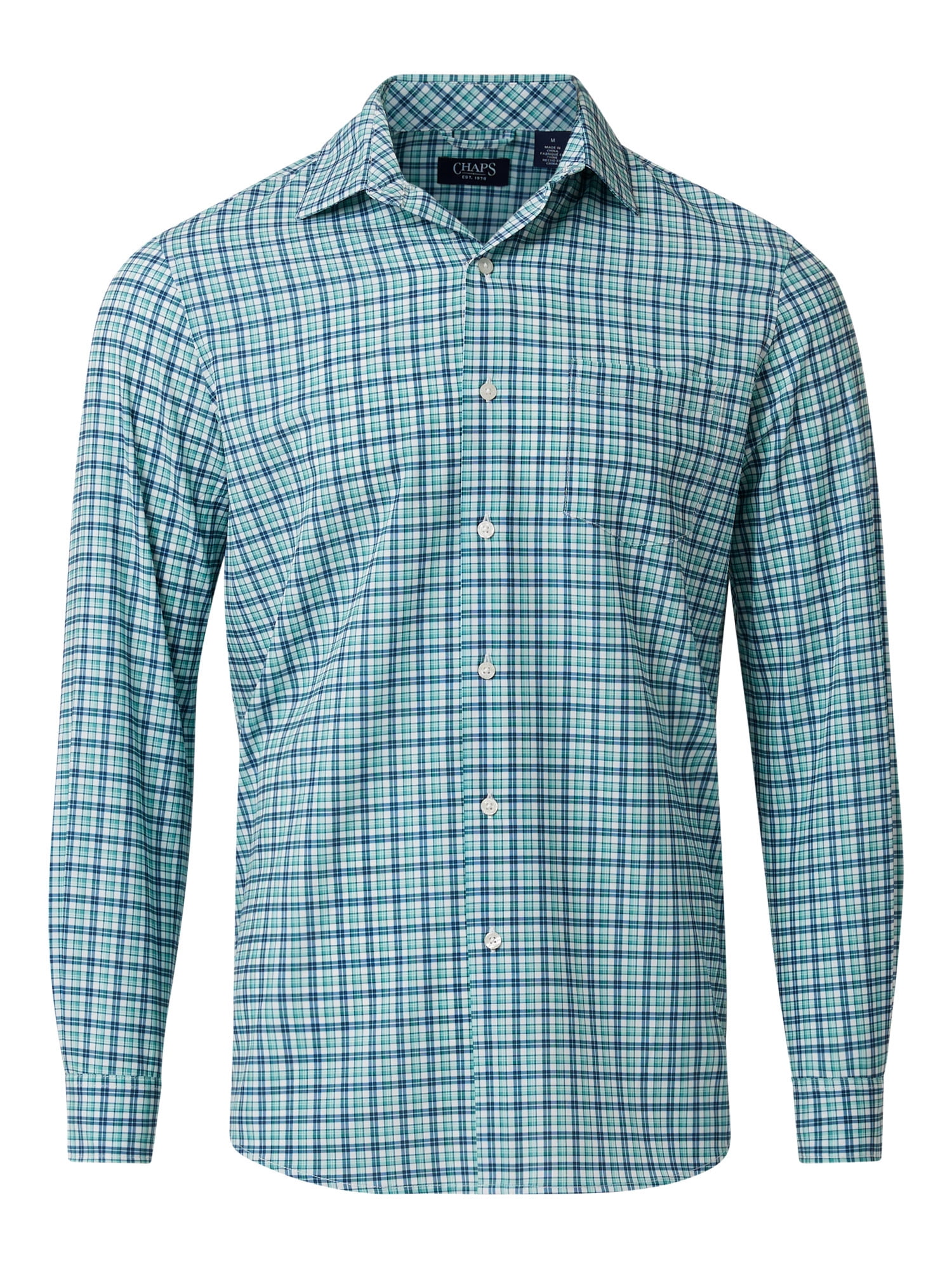 Chaps Men's & Big Men's Wrinkle Resistant Stretch Long Sleeve Button Down Shirt