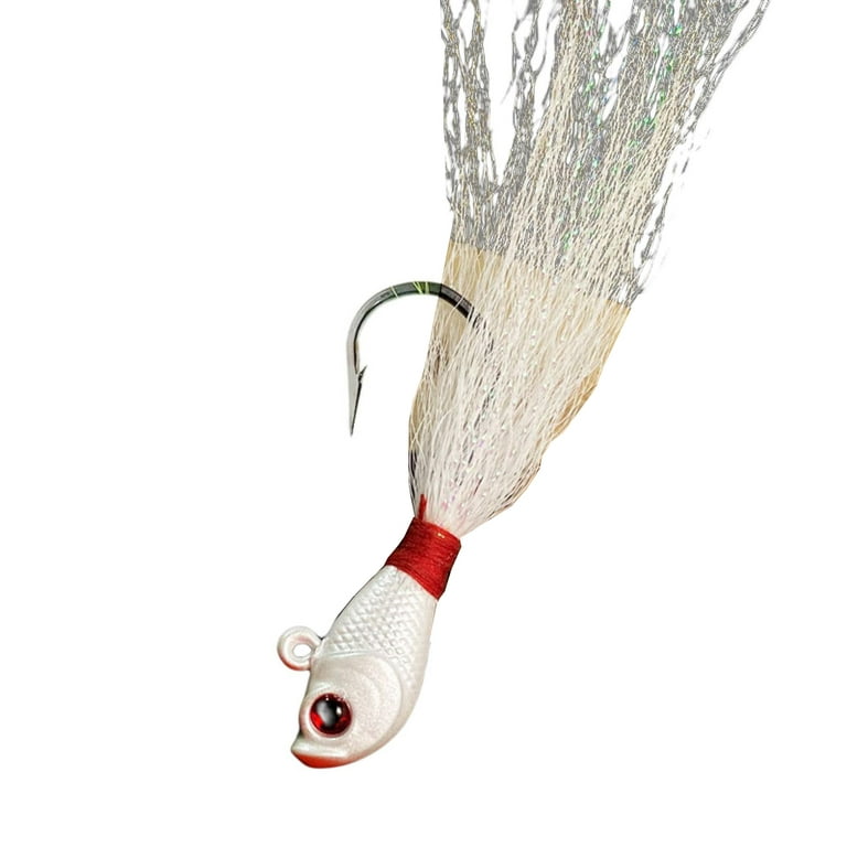 UDIYO 13g/10cm Lure Bait 3D Simulated Fisheyes Sharp Hook Tempting Metal  Imitation Deer Hair Fish Head Hook Outdoor Fishing 