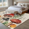 thumbnail image 5 of Rectangle Area Rug 6x9ft,Farm Mushroom Butterfly Star Washable Carpet Non-Slip Runner Accent Rugs Indoor Floor Mat for Bedroom Living Room Decor,Leaves Herbs Retro Linen, 5 of 9