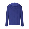 thumbnail image 4 of Samickarr Hoodies for Women Fall Trendy Long Sleeve Button Up Round Neck Textured Lightweight Pullover Hooded Sweatshirt Solid Color Casual Loose Tops, 4 of 6