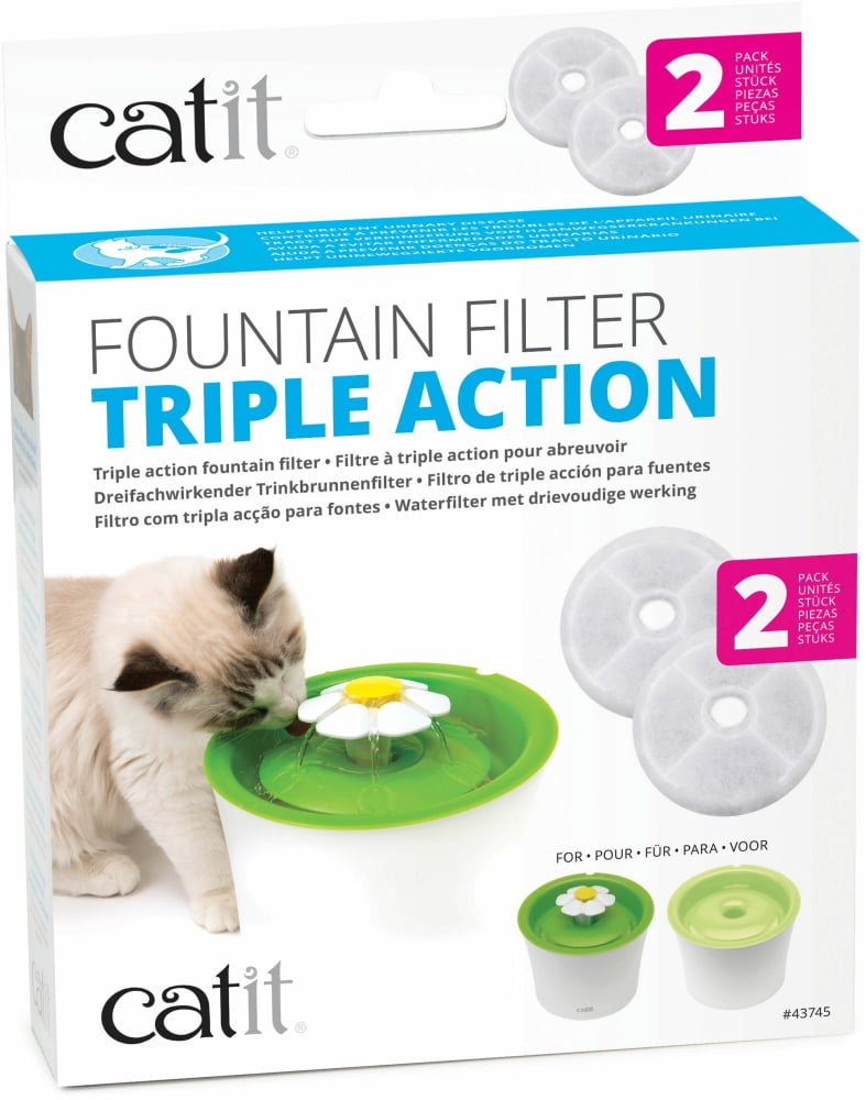 Catit Triple Action Fountain Filter (2 Pack)