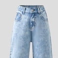 thumbnail image 3 of BFHHYA Big Girls Casual Denim Pants Fashion High Waist Wide Leg Jeans Teens Casual Loose Jeans Pants Size 6-13 Years, 3 of 5
