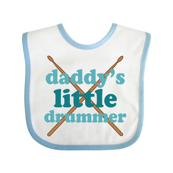 Inktastic Daddy's Little Drummer Boys or Girls Baby Bib