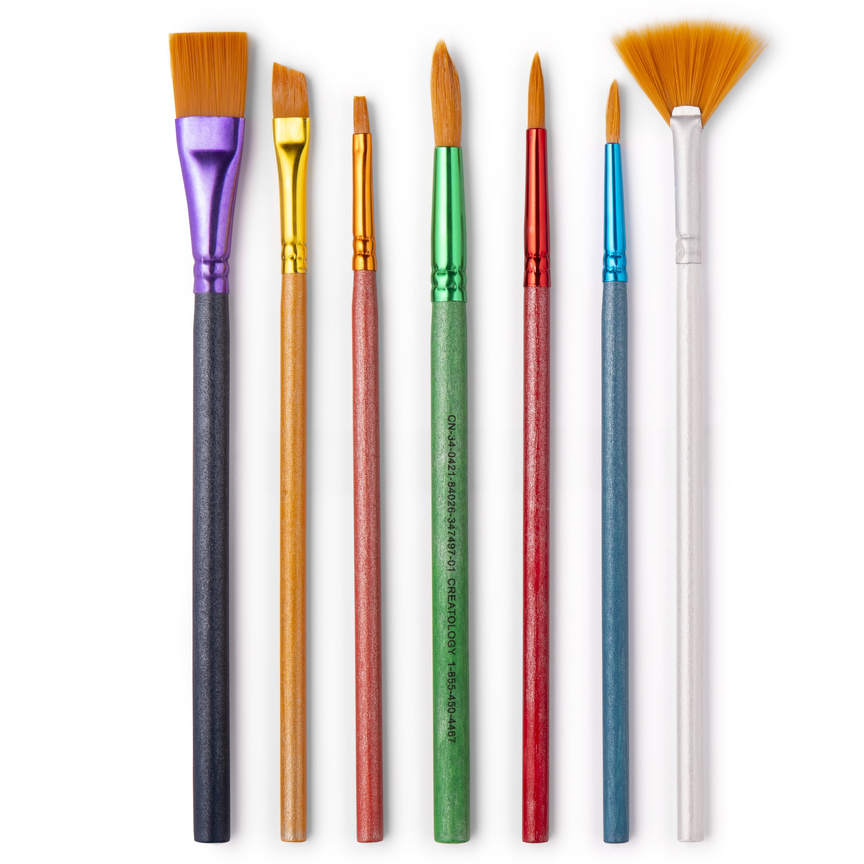 12 Packs: 7 ct. (84 total) Metallic Paint Brushes by Creatology