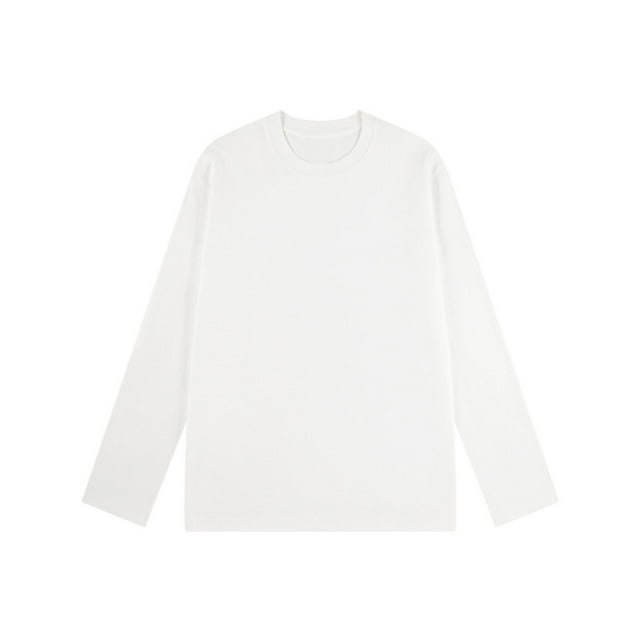 Enjoytime Hauts pour Femmes Tendance Col Rond Manches Longues Chemises Affaires Chic Décontracté Chemisier Blanc pour Femmes Blanc TG
