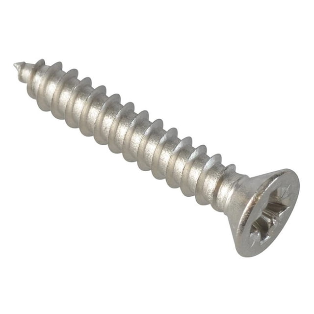 Forgefix Self-tapping Screws, Pozi, Csk, A2 Stainless Steel