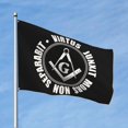 thumbnail image 2 of 4x6 Ft Garden flag Masonic symbol white Flag American flag Funny House Outdoor banners Yard Flags Garden Parade Banner Tapestry With 2 Grommets, 2 of 8