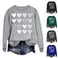 thumbnail image 1 of Yuyuzo Chandails en Molleton pour Femmes Décontractés Saint-Valentin Manches Longues Col Rond Ample Ajusté Mince Chandail Tops, 1 of 5