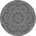 thumbnail image 1 of Ahgly Company Machine Washable Indoor Round Transitional Dark Gray Area Rugs, 4' Round, 1 of 7