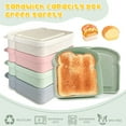 thumbnail image 3 of 4-Pack Sandwich Containers, BPA-Free Plastic Toast-Shaped Lunch Box with Lid – Reusable, Microwave & Dishwasher Safe Food Storage Box, 3 of 6