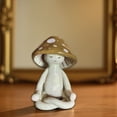 thumbnail image 6 of Yoga Mushroom Figurines, Cute Mushroom Decor Accent for Desktop, Bookshelf, Shelf, Home, Fairy Garden, Meditation Statues, Gift for Women, 6 of 10